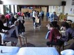 Le groupe lors de l'atelier massage